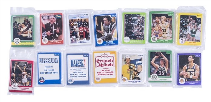 1983/84-85/86 Star Basketball Unopened Bag Set Collection (14) Including (2) Michael Jordan Rookie Cards!